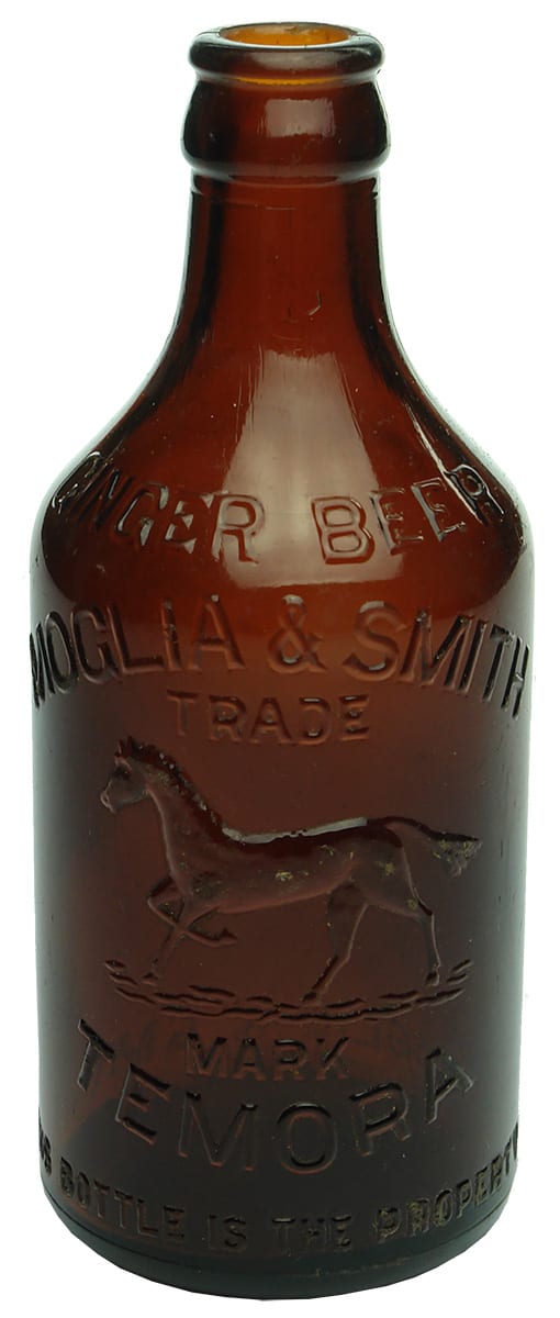 Moglia Smith Temora Ginger Beer Amber Glass Bottle