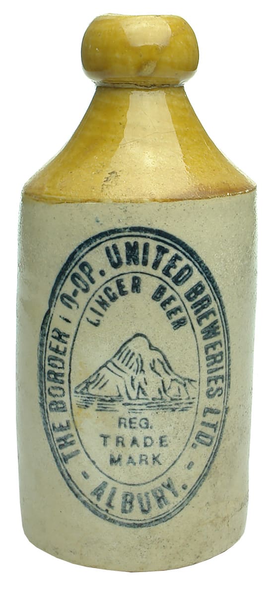 Border United Breweries Albury Antique Ginger Beer Bottle