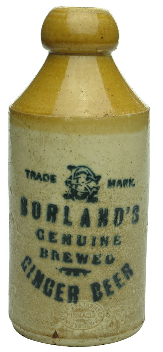 Borlands Superior Ginger Beer Stone Bottle