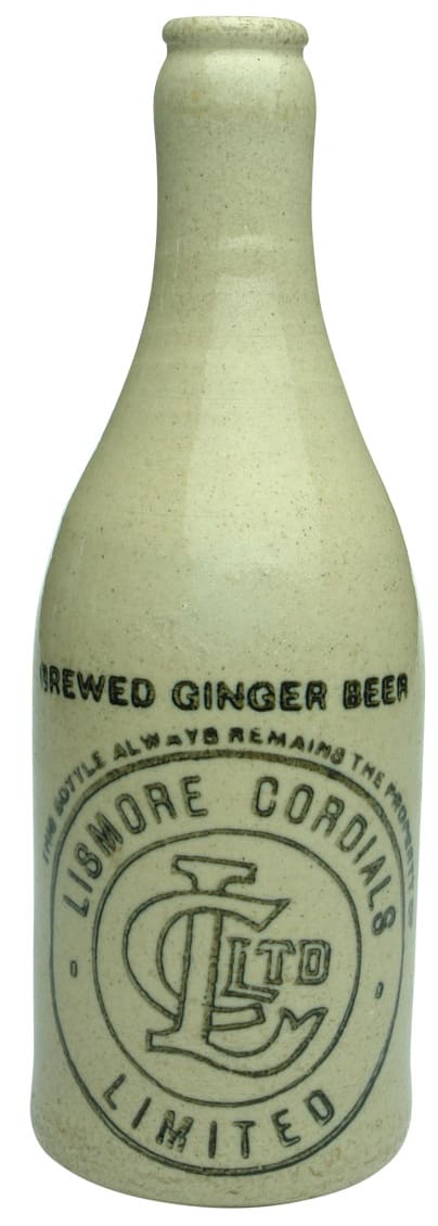 Lismore Cordials Brewed Ginger Beer Vintage Bottle