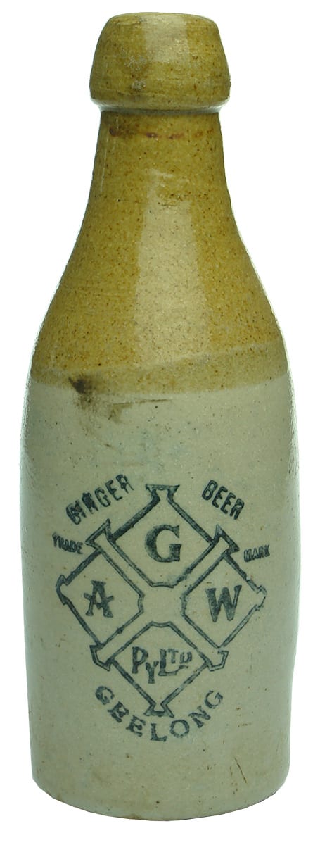 GAW Geelong Antique Ginger Beer Bottle