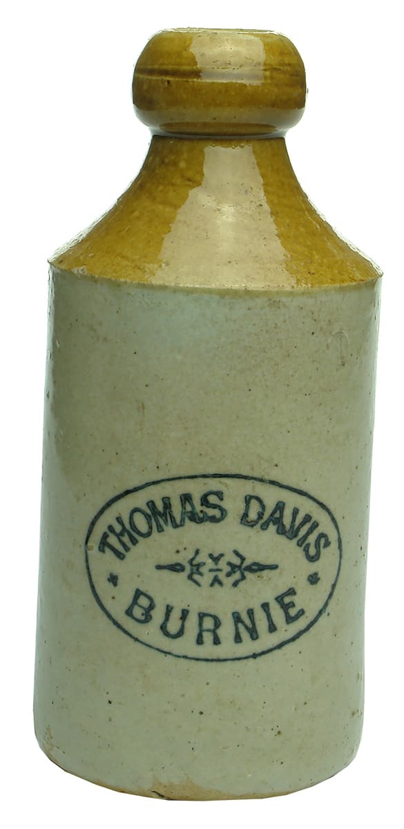 Thomas Davis Burnie Stoneware Ginger Beer Bottle