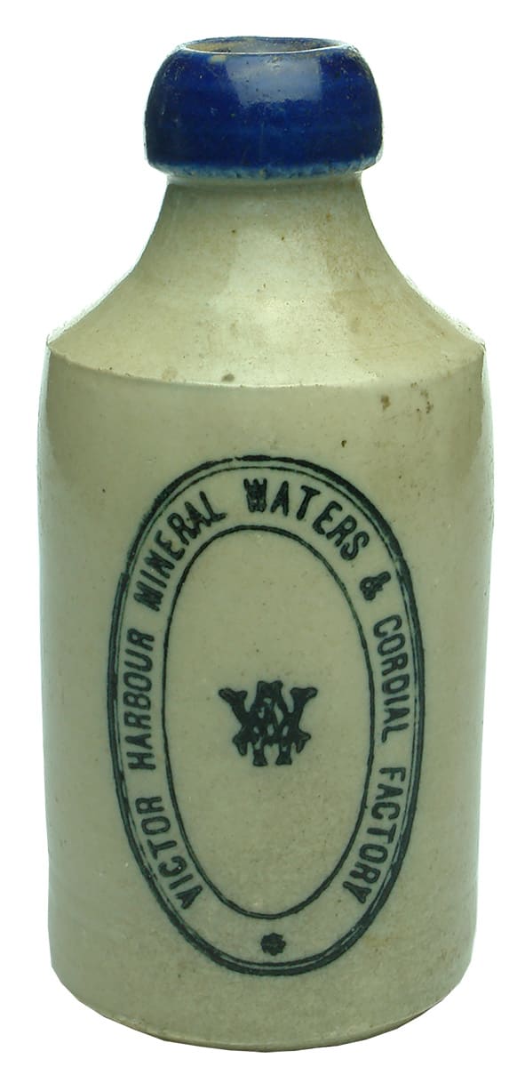 Victor Harbour Mineral Waters Stone Ginger Beer Bottle