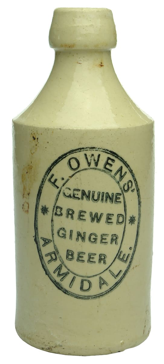 Owens Genuine Brewed Ginger Beer Armidale Bottle