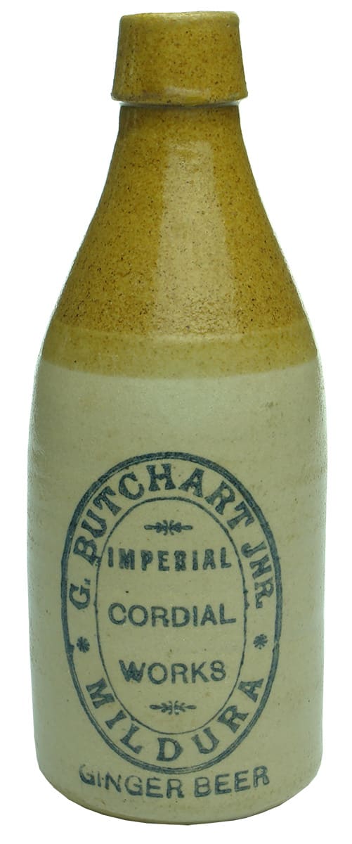 Butchart Mildura Antique Ginger Beer Bottle