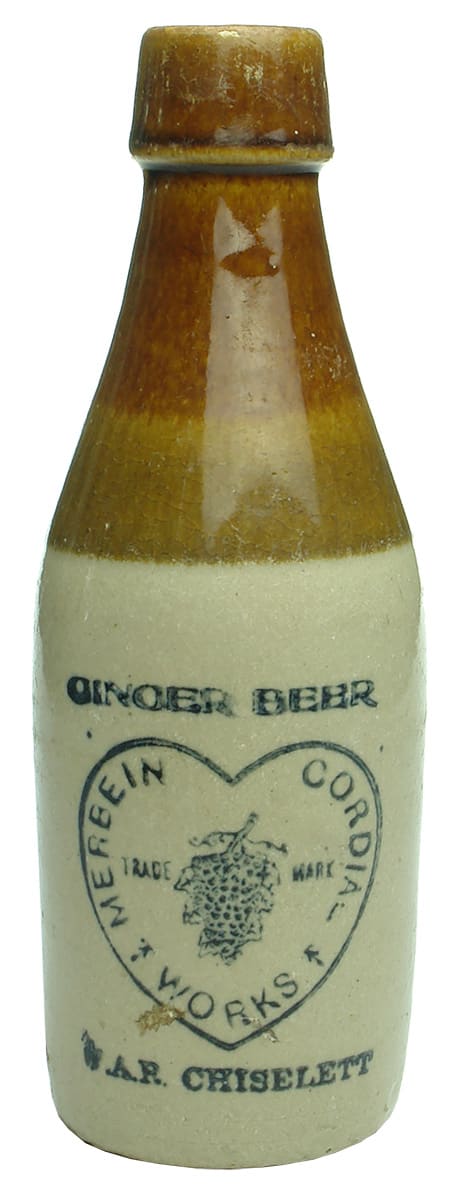 Merbein Cordial Works Antique Ginger Beer Bottle