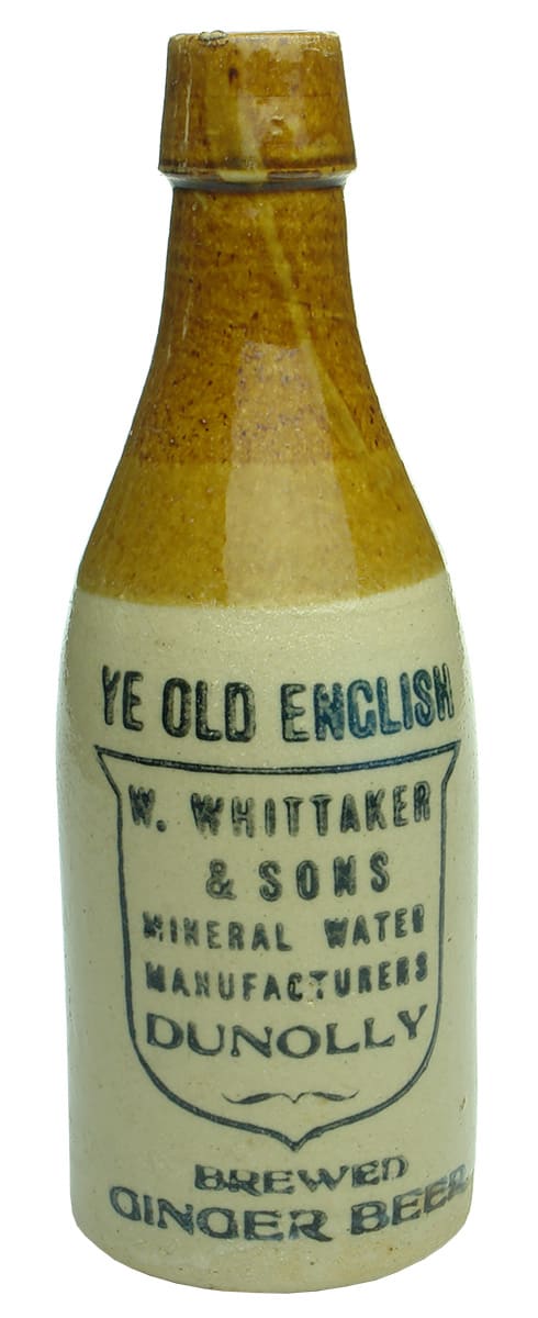 Whittaker Dunolly Stoneware Ginger Beer Bottle