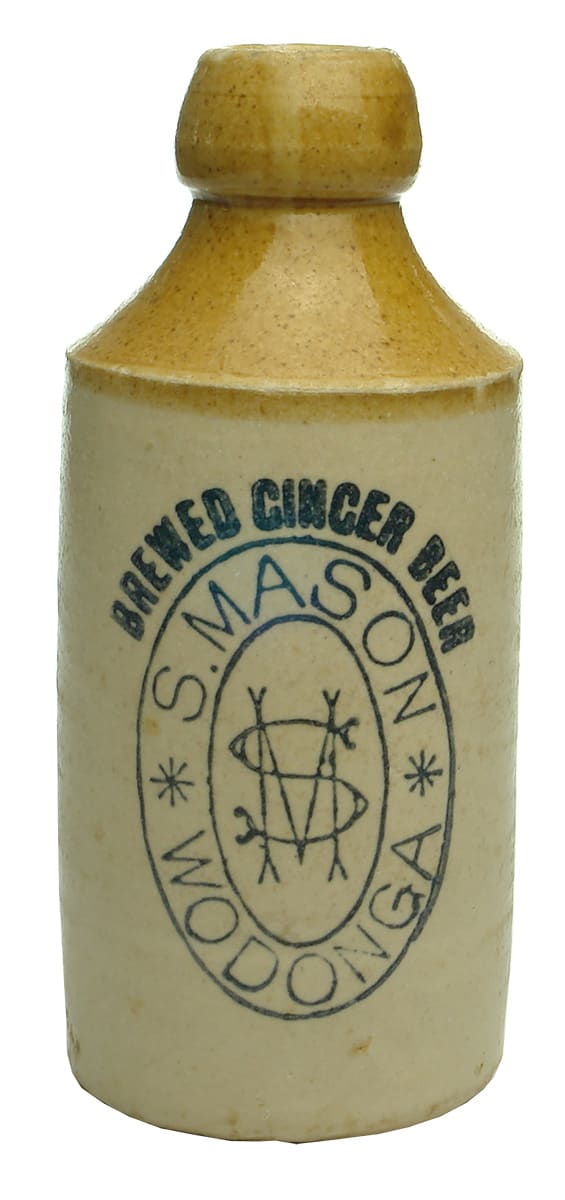 Mason Wodonga Brewed Ginger Beer Stoneware Bottle