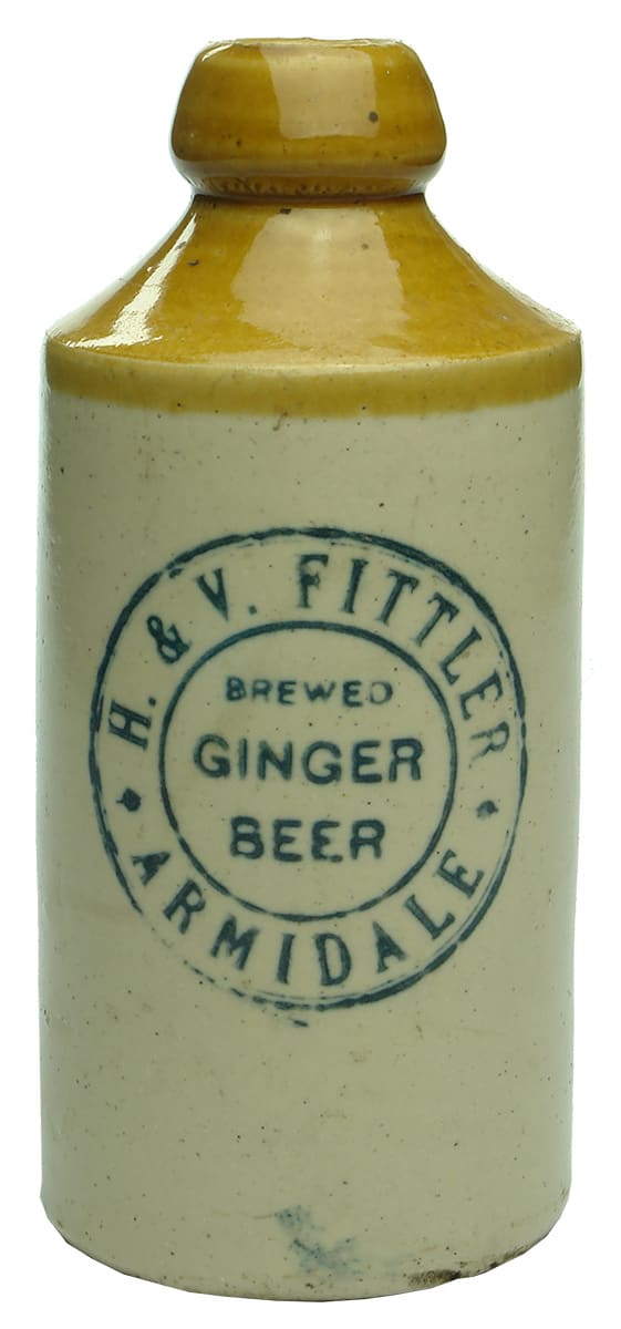 Fittler Brewed Ginger Beer Armidale Stoneware Bottle