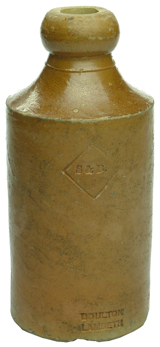 Sb Diamond Stoneware Ginger Beer Bottle