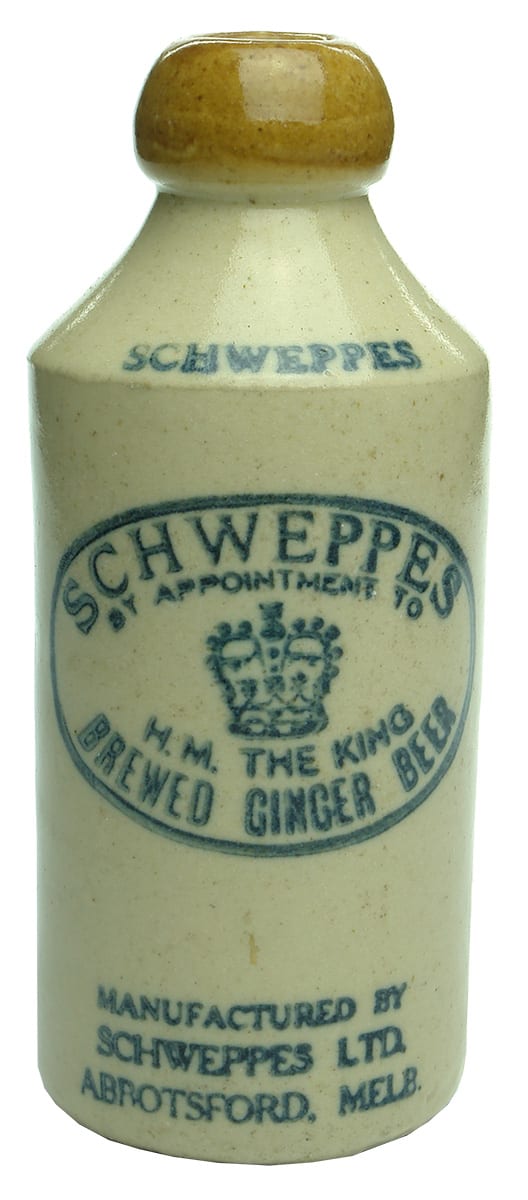 Schweppes By Appointment Abbotsford Stoneware Ginger Beer