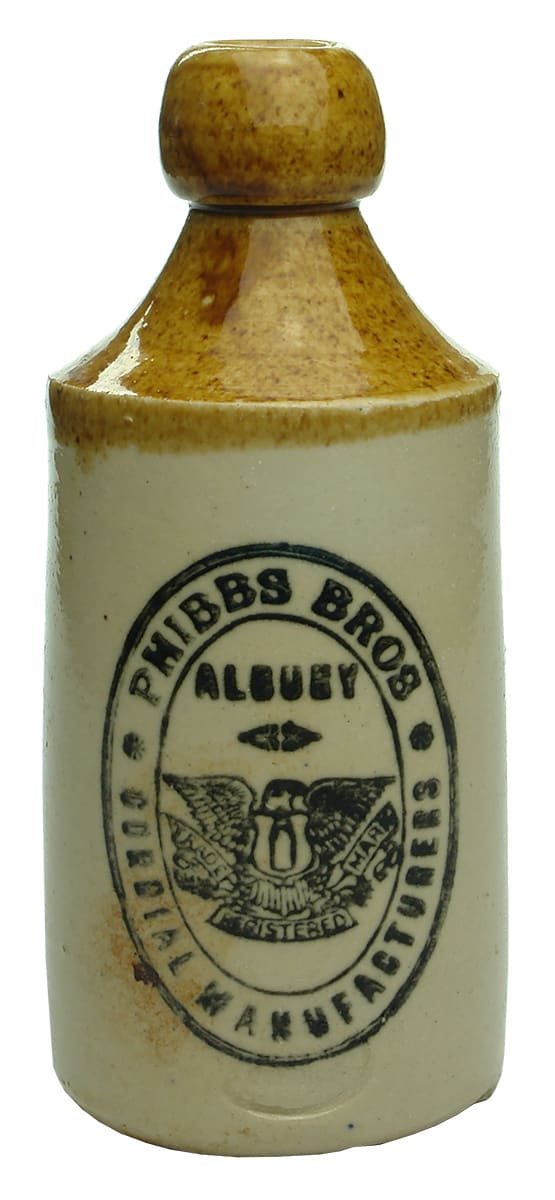 Phibbs Albury Eagle Stoneware Bendigo Pottery Bottle