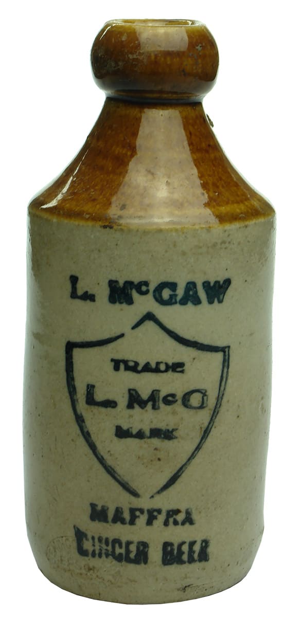 McGaw Maffra Ginger Beer Stone Bottle