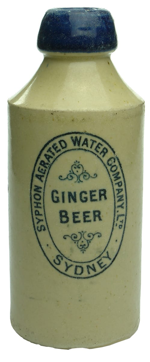 Syphon Aerated Water Company Ginger Beer Sydney Bottle