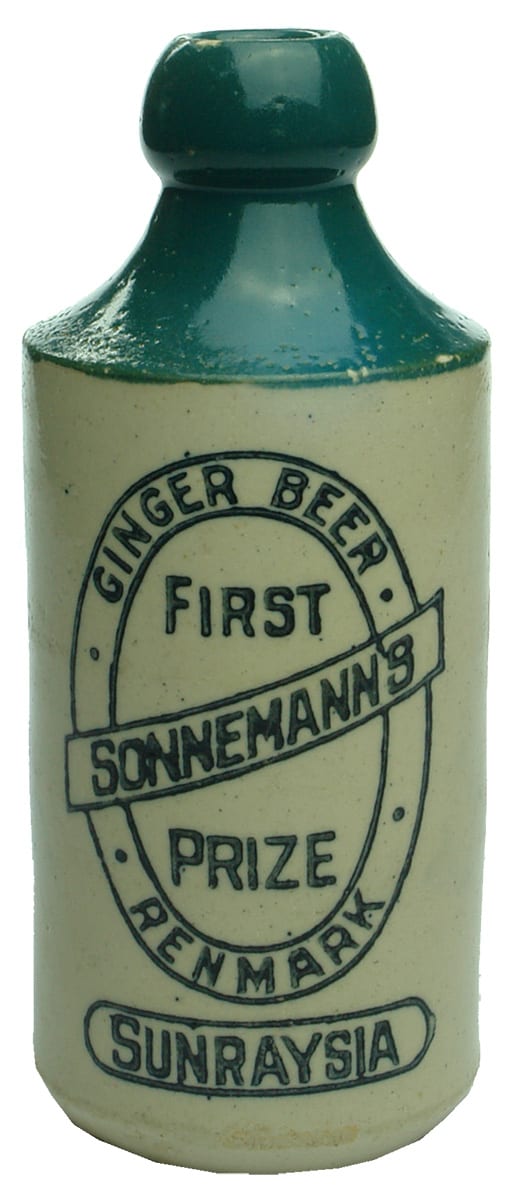 Sonnemann's First Prize Ginger Beer Renmark Bottle
