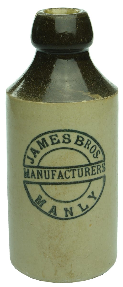 James Manly Stoneware Ginger Beer Bottle