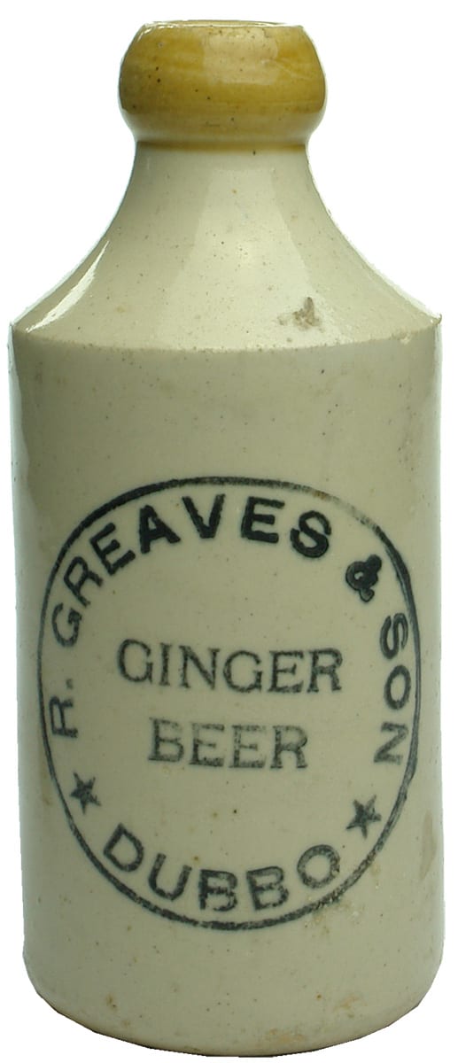 Greaves Ginger Beer Dubbo Stoneware Bottle