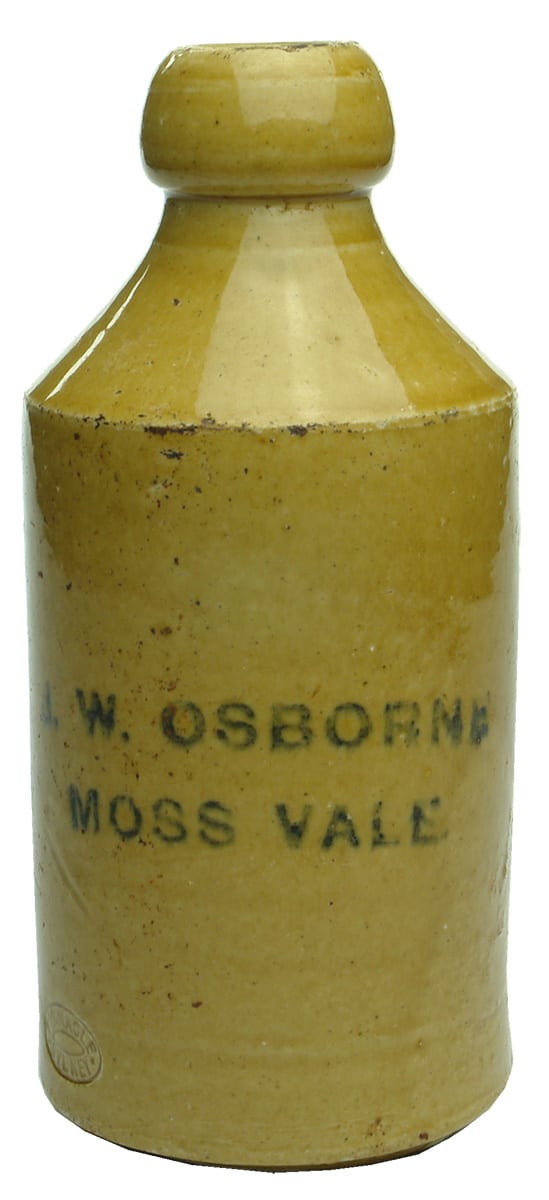 Osborne Moss Vale Stoneware Ginger Beer Bottle
