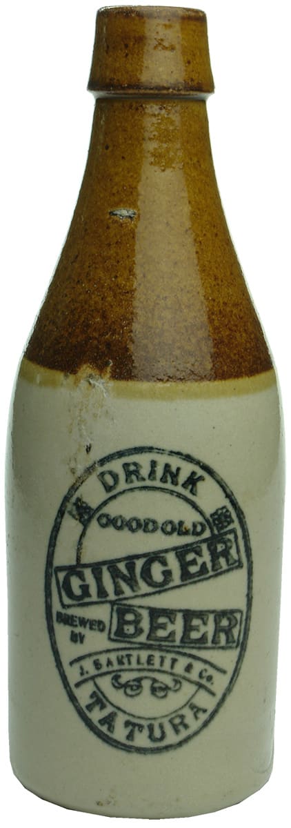 Bartlett Tatura Stoneware Good Old Ginger Beer Bottle