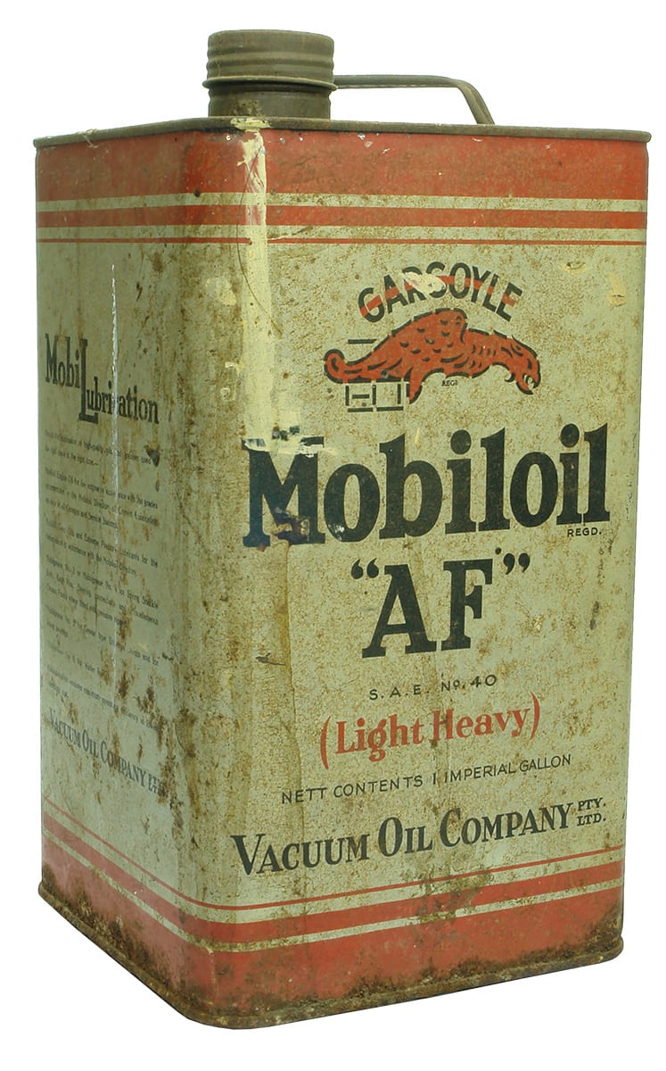 Mobiloil Gargoyle Vacuum Oil Company Tin