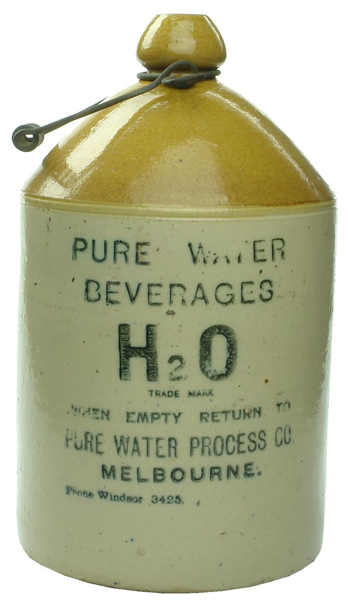 Pure Water Beverages H2O Windsor Stoneware Demijohn