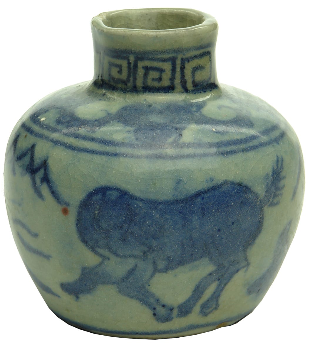 Blue White Chinese Decorated Pot