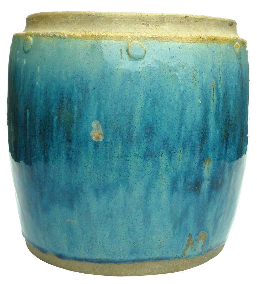 Large Green Glaze Chinese Ceramic Storage Jar