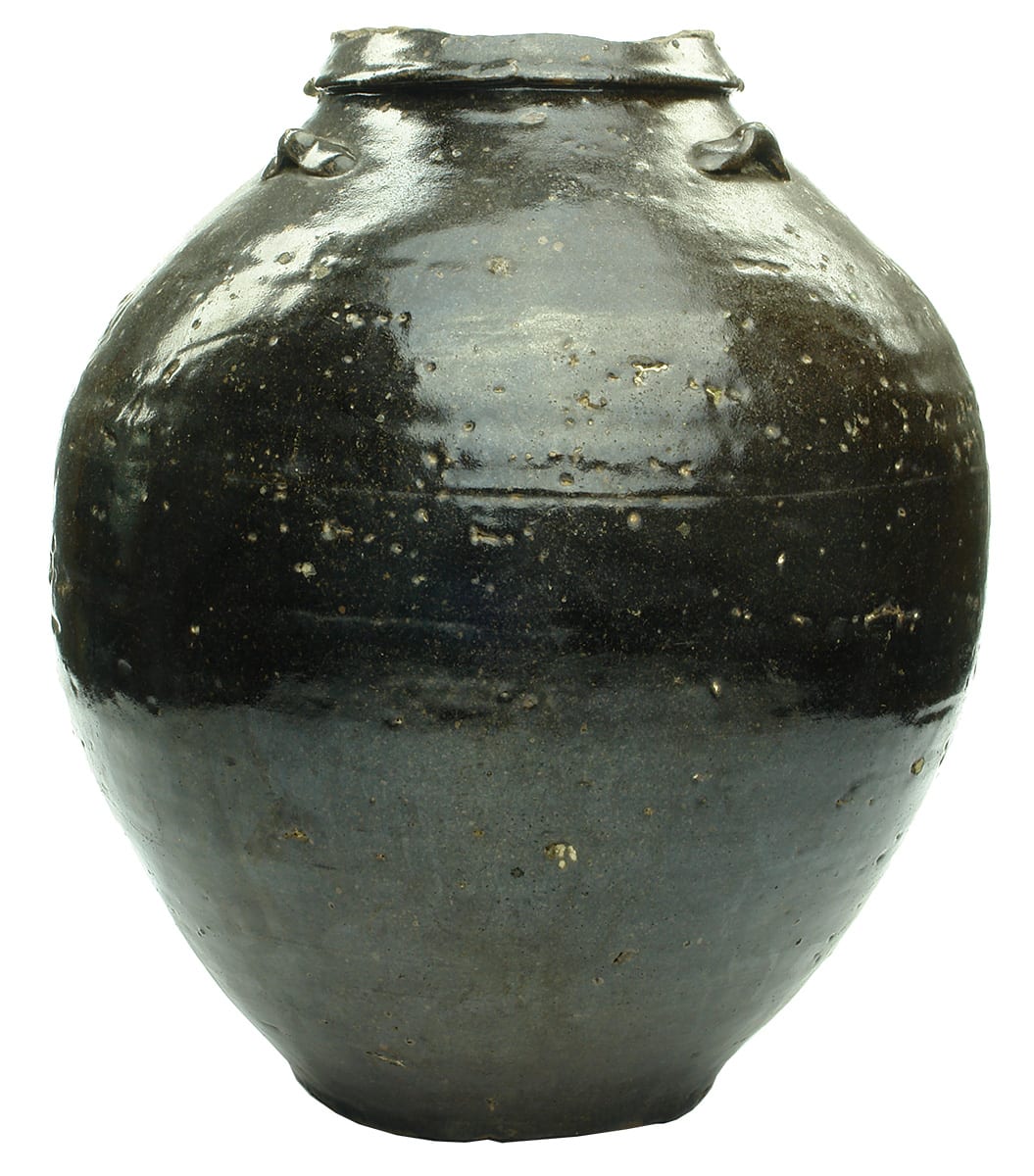 Large Round Ceramic Chinese Storage Jar