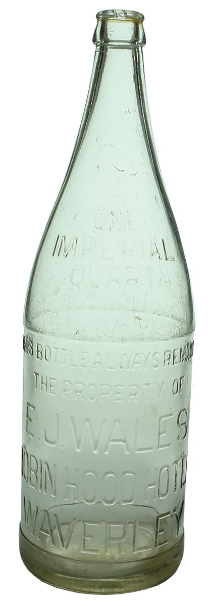 Wales Robin Hood Hotel Waverley Vintage Bottle