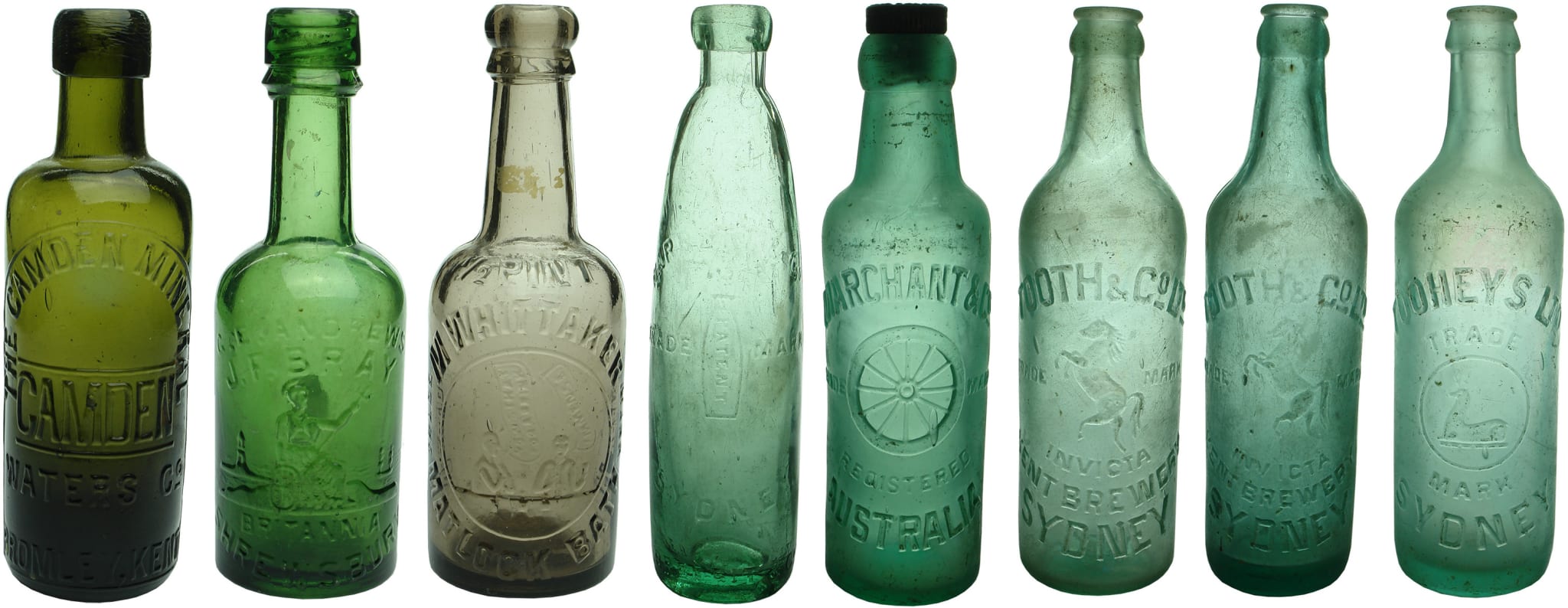 Antique Soda Soft Drink Botltes