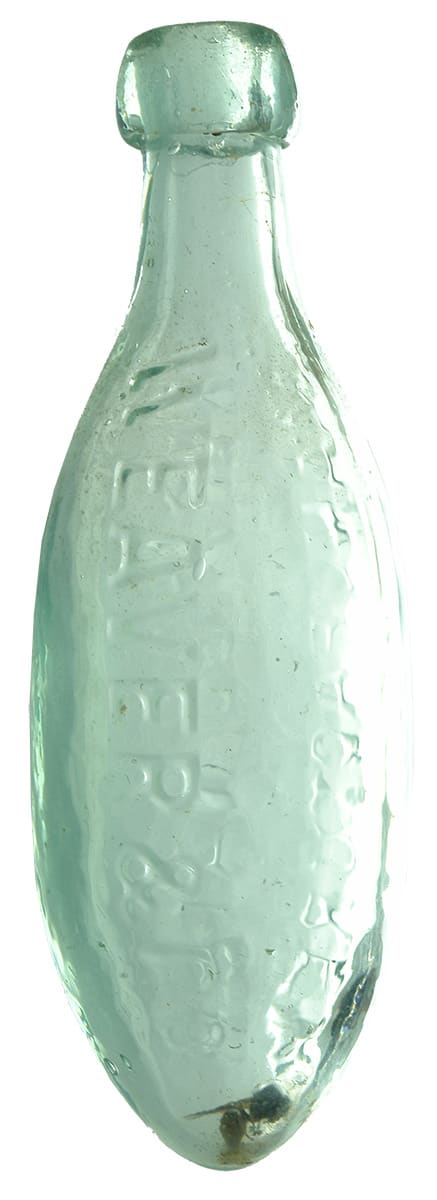 Weaver Aerated Water Manufacturers Antique Torpedo Bottle