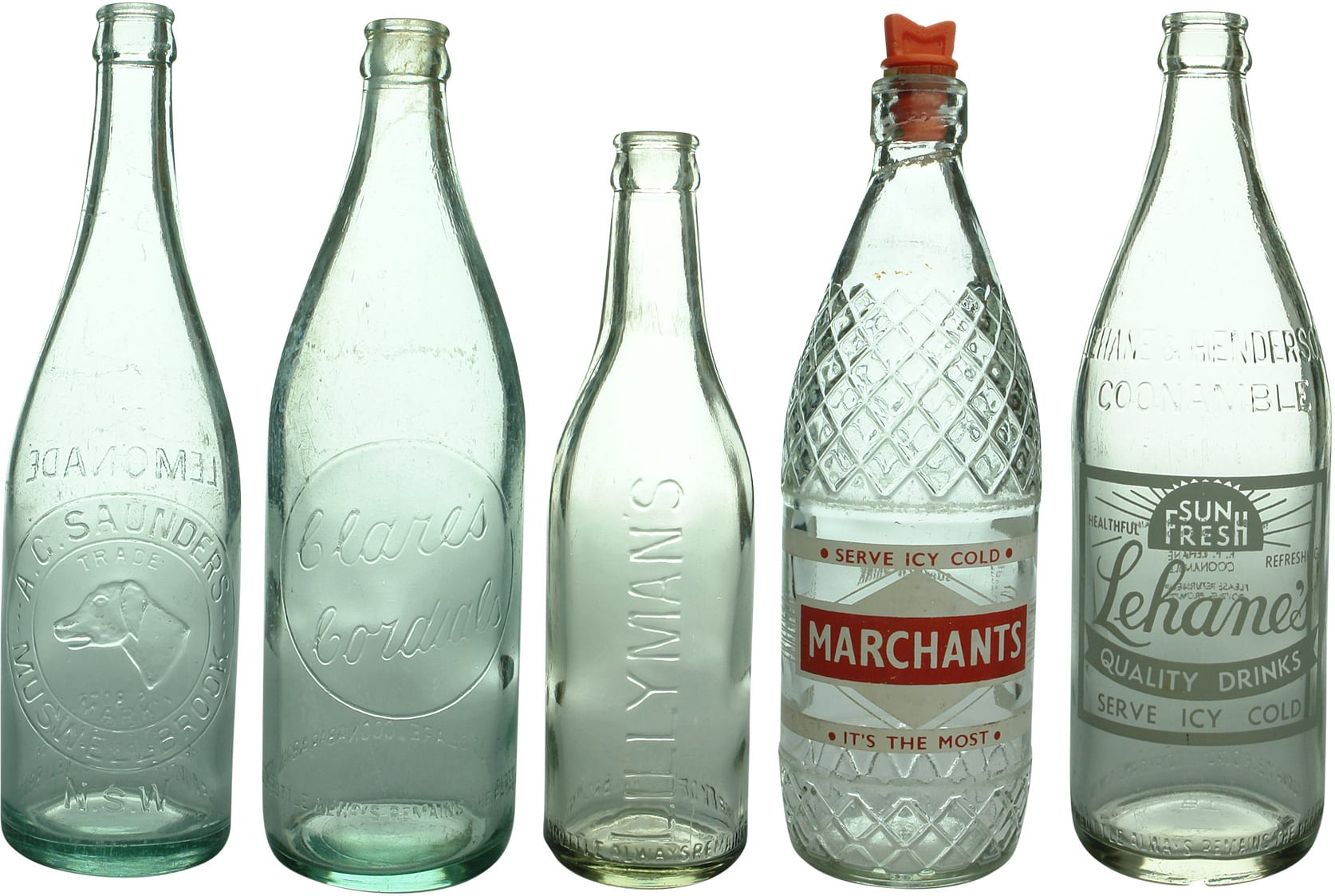Vintage Australian Soft Drink Bottles