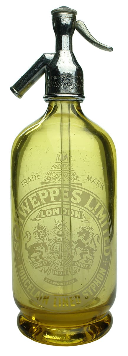 Schweppes Limited Amber Glass Soda Syphon
