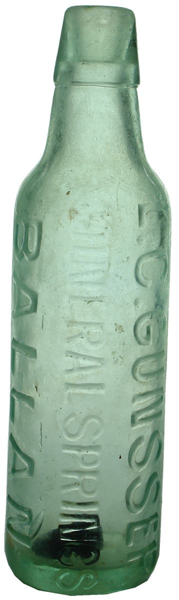 Gunsser Mineral Springs Ballan Lamont Bottle
