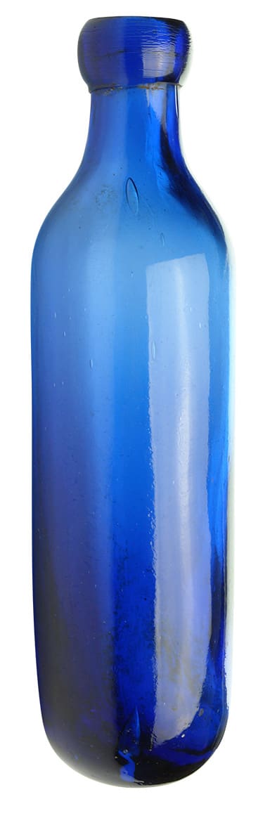 Cobalt Blue Glass Maugham Soft Drink Bottles