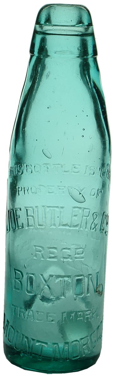 Joe Butler Boxton Mount Morgan Patent Soft Drink Bottle
