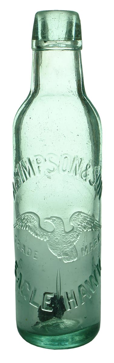 Simpson Eaglehawk Antique Lamont Soft Drink Bottle