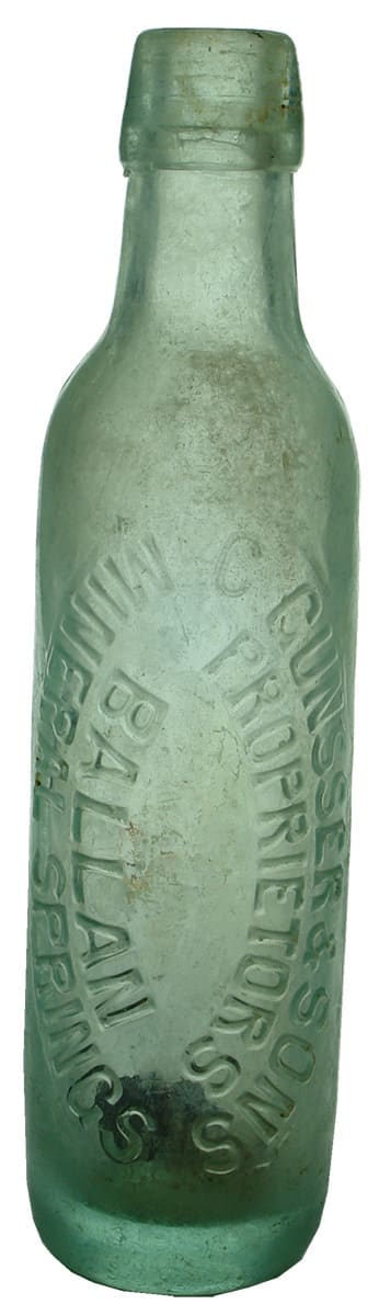 Gunsser Ballan Mineral Springs Lamont Patent Bottle