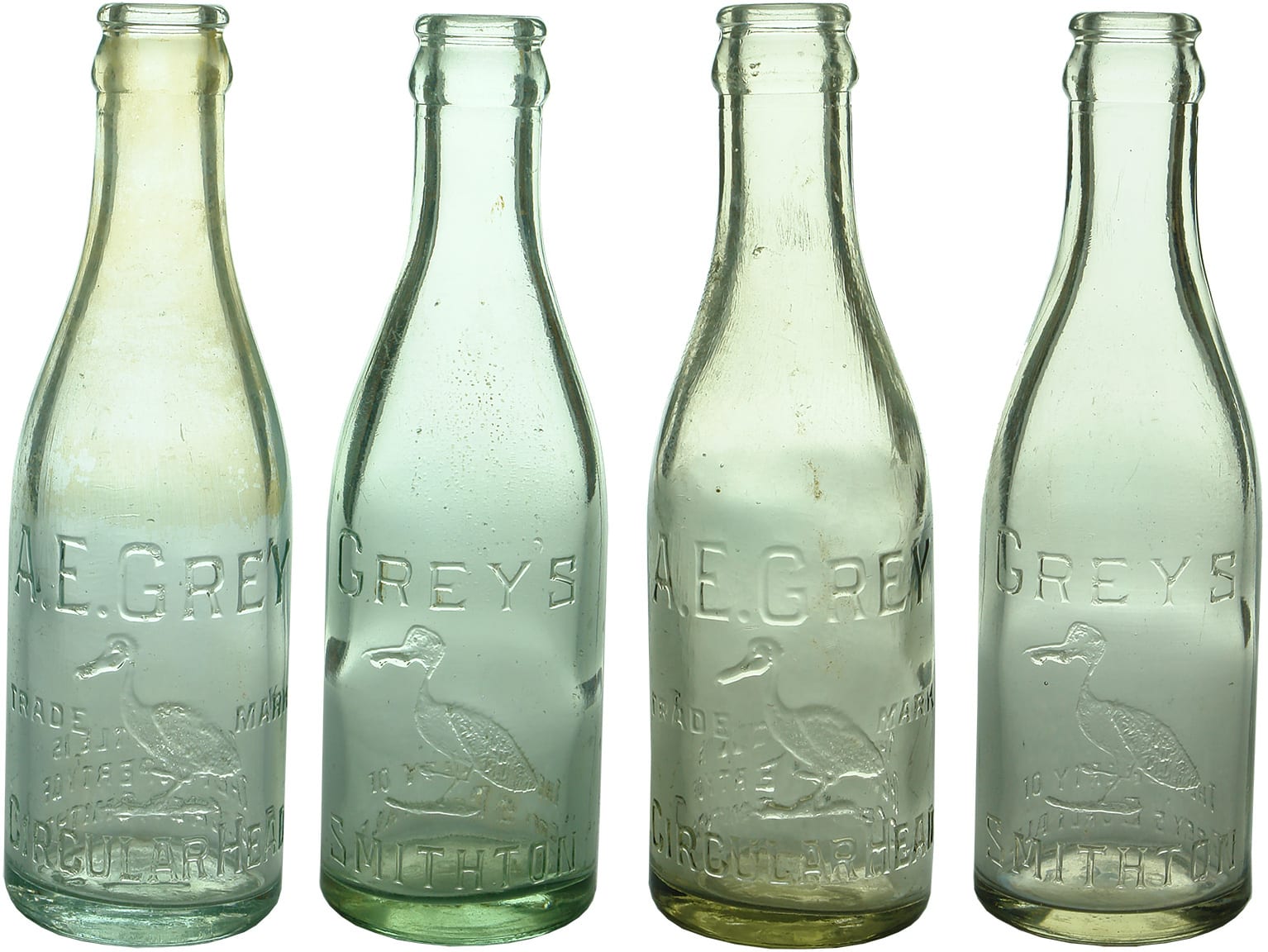 Grey Smithton Aerated Water Crown Seal Bottles