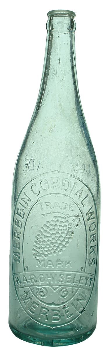 Merbein Cordial Works Chiselett Lemonade Crown Seal Bottle
