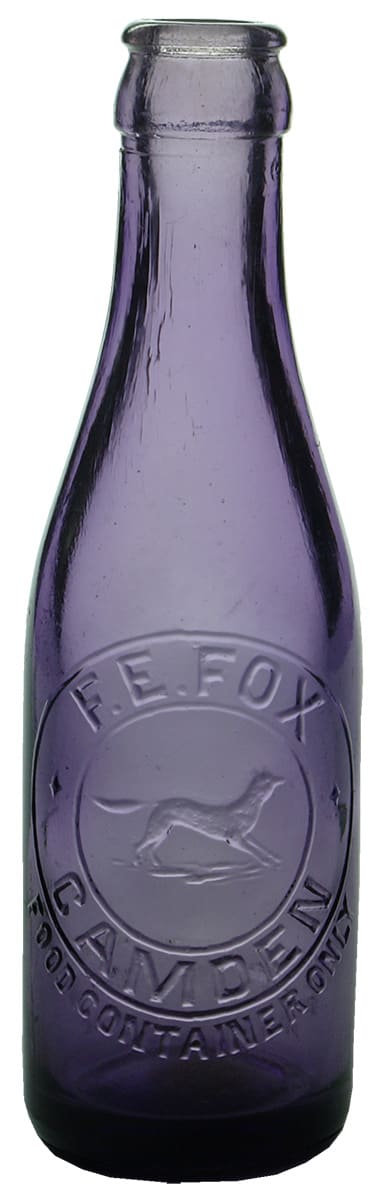 Fox Camden Purple Crown Seal Soft Drink Bottle