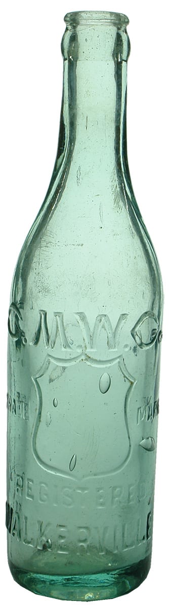 CMW Walkerville Crown Seal Soft Drink Bottle