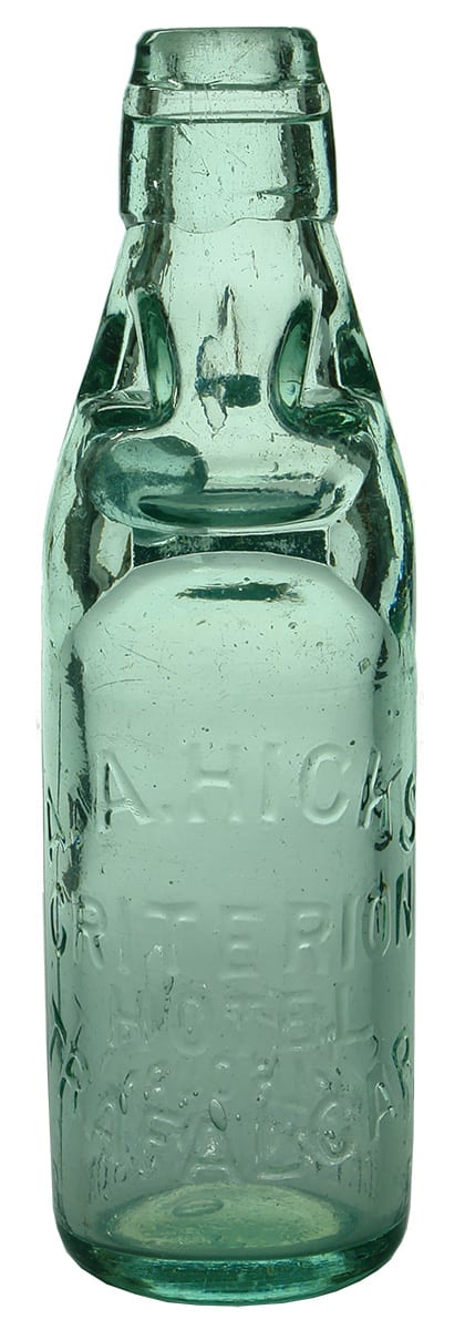 Hicks Criterion Hotel Trafalgar Eckersley Antique Codd Marble Bottle