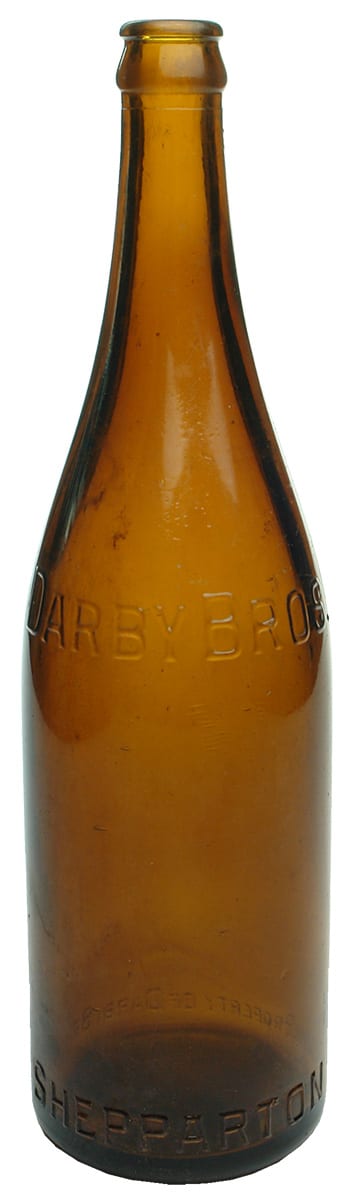 Darby Bros Shepparton Amber Crown Seal Bottle