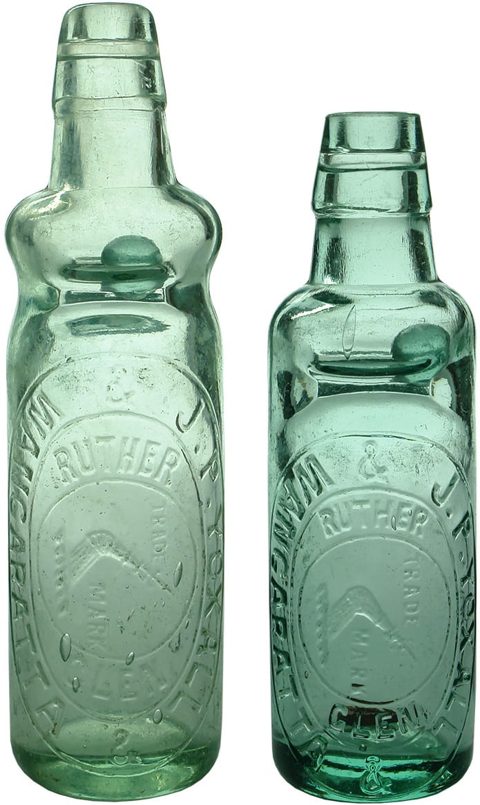 Yoxall Wangaratta Rutherglen Antique Codd Marble Bottles