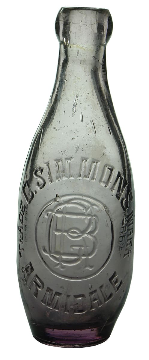 Simmons Armidale Skittle Antique Bottle