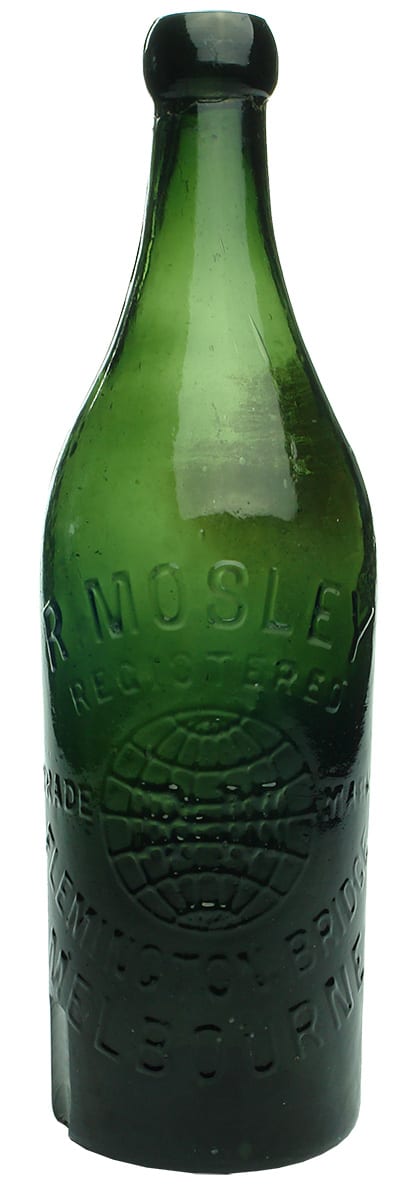 Mosley Flemington Bridge Melbourne Green Glass Bottle