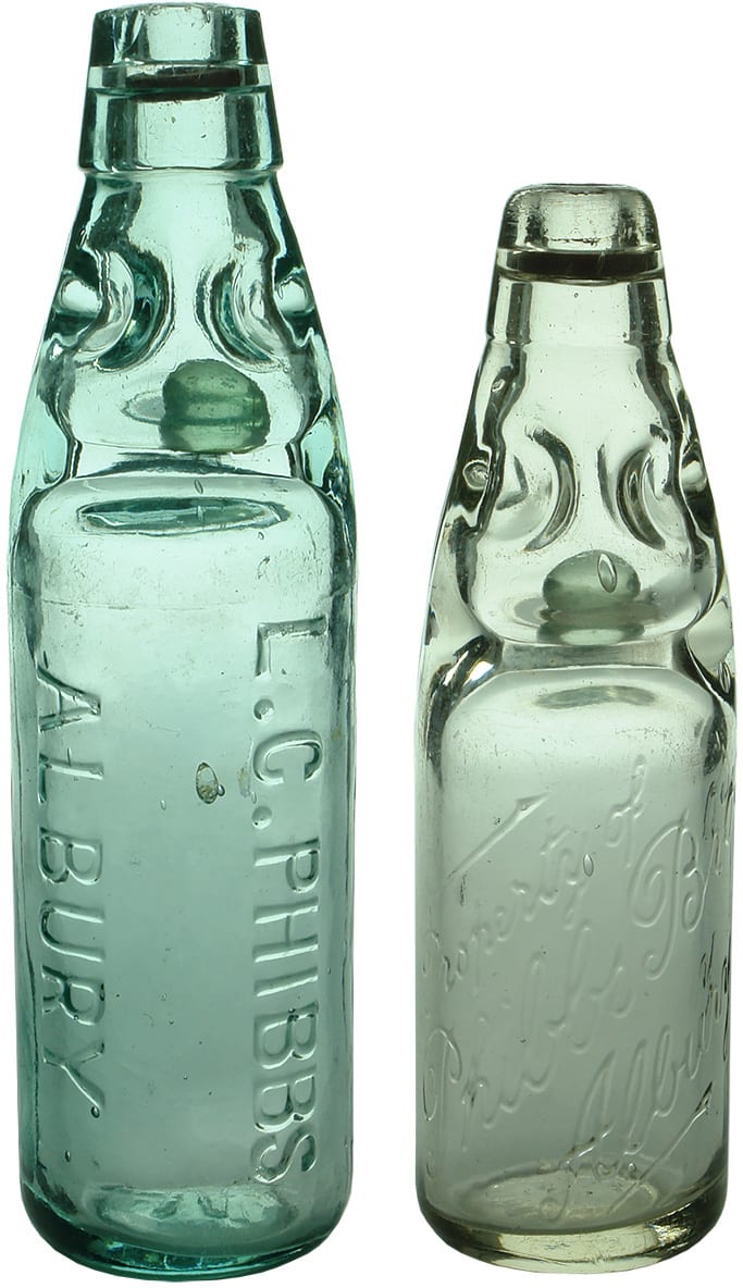 Phibbs Albury Antique Codd Marble Bottles