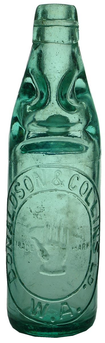 Donaldson Collins DON Red Hand Codd Marble Bottle