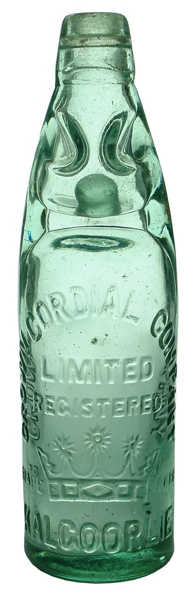 Crown Cordial Company Kalgoorlie Antique Codd Bottle